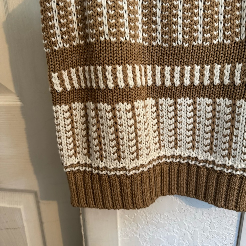 Veronica Beard Cream and Tan Knit Tank Top - Picture 4 of 10